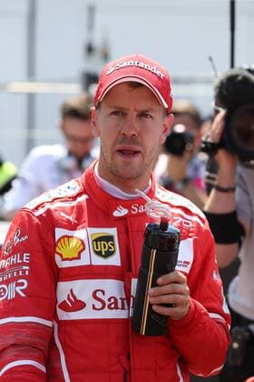 Sebastian Vettel (Scuderia Ferrari) trinkt, Grosser Preis von Monaco 2017, Motorsport, Formel 1, Qualifikation, 27.05.2017, Monte Carlo Copyright: xAndre Eibner-Pressefotox EP_JAE