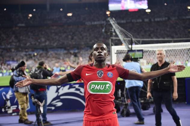 Fußball, Paris St. Germain ist Coupe de France Sieger joie de MATUIDI Blaise (PSG) en fin de match FOOTBALL : Angers vs PSG - Finale 100e coupe de France - 27 05 2017 JBAutissier Panoramic 