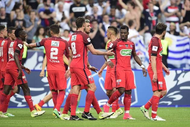 joie des joueurs du PSG apres le but CSC de Cissokho FOOTBALL : Angers vs PSG - Finale 100e coupe de France - 27 05 2017 JBAutissier Panoramic 