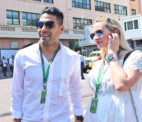 Radamel Falcao (Fussballer AS Monaco) mit Partnerin, Grosser Preis von Monaco 2017, Motorsport, Formel 1, Rennen, 28.05.2017, Monte Carlo Copyright: xAndre Eibner-Pressefotox EP_JAE