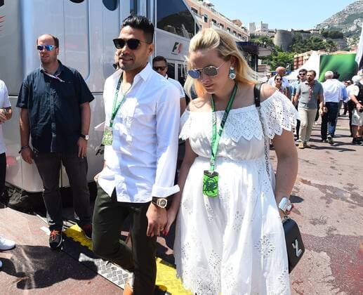 Radamel Falcao (Fussballer AS Monaco) mit Partnerin, Grosser Preis von Monaco 2017, Motorsport, Formel 1, Rennen, 28.05.2017, Monte Carlo Copyright: xAndre Eibner-Pressefotox EP_JAE
