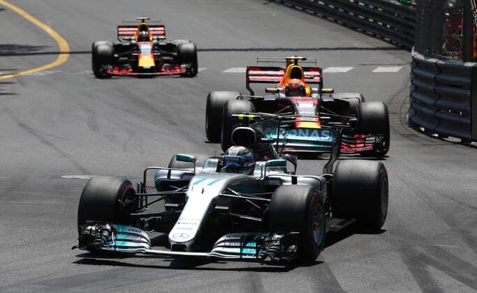 Valtteri Bottas; Mercedes Grand Prix, Max Verstappen, Red Bull Racing, Daniel Ricciardo, Red Bull Racing, formula 1 GP, Monaco 28.05.2017 Photo:mspb Jean Pentin Valtteri Bottas; Max Verstappen, Daniel Ricciardo, formula 1 GP, Monaco