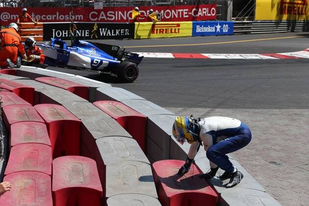 Monaco Grand Prix, Monte Carlo 24 - 28 May 2017 28.05.2017 - Race, Crash, Marcus Ericsson (SUE) Sauber C36 