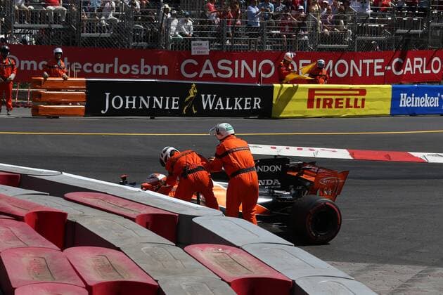 Monaco Grand Prix, Monte Carlo 24 - 28 May 2017 28.05.2017 - Race, Crash, Stoffel Vandoorne (BEL) McLaren MCL32 
