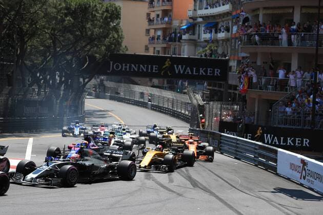 May 28th 2017, Monaco; F1 Grand Prix of Monaco Race Day; The rest of the grid takes turn 1 xLeannexBoonx  ActionPlus11884944