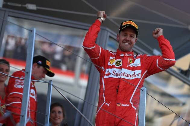 May 28th 2017, Monaco; F1 Grand Prix of Monaco Race Day; Sebastian Vettel - Scuderia Ferrari wins the Monaco GP and celebrates on the podium xLeannexBoonx  ActionPlus11884977