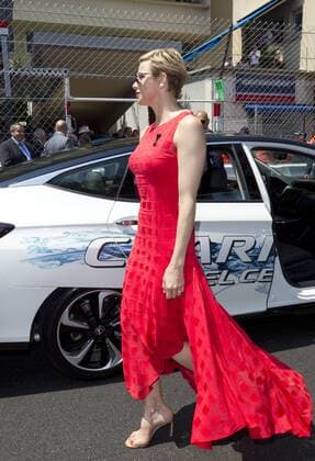 Monaco, Monte Carlo - May 28, 2017: FIA Formula One World Championship WM Weltmeisterschaft Monaco F1 Grand Prix, HSH Princess Charlene de Monaco Monaco F1 Grand Prix 2017, HSH Princess Charlene de Monaco