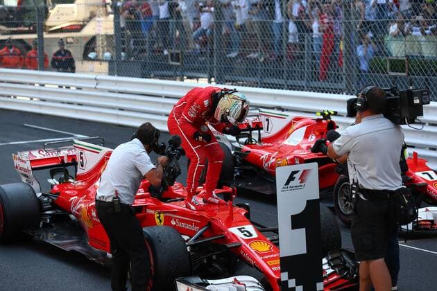 Monaco Grand Prix, Monte Carlo 24 - 28 May 2017 28.05.2017 - Race, Sebastian Vettel (GER) Scuderia Ferrari SF70H race winner 