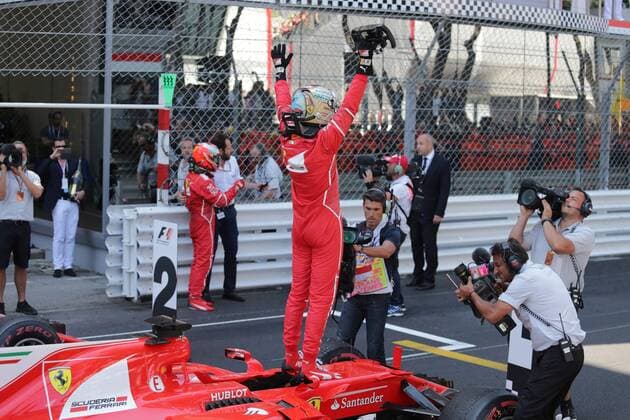 Monaco Grand Prix, Monte Carlo 24 - 28 May 2017 28.05.2017 - Race, Sebastian Vettel (GER) Scuderia Ferrari SF70H race winner 