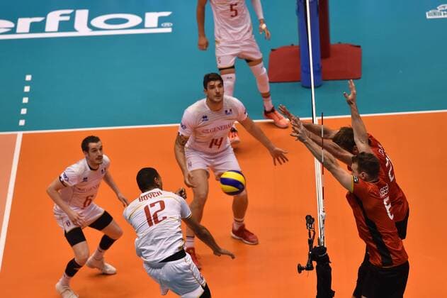 Volleyball, WM-Qauli, Frankreich - Deutschland Stephen Boyer (france) vs (allemagne) VOLLEY-BALL : France vs Allemagne - Tournoi de qualificatif au championnat du monde - 28 05 2017 FredericChambert Panoramic 