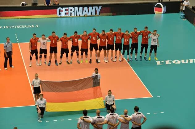 Volleyball, WM-Qauli, Frankreich - Deutschland L equipe (allemagne) VOLLEY-BALL : France vs Allemagne - Tournoi de qualificatif au championnat du monde - 28 05 2017 FredericChambert Panoramic 