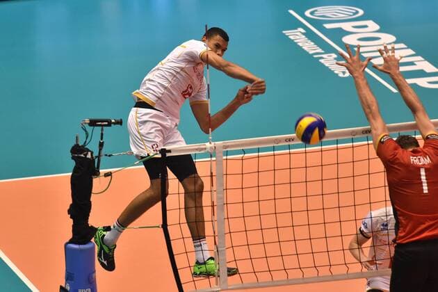 Volleyball, WM-Qauli, Frankreich - Deutschland Stephen Boyer (france) vs Christian Fromm (allemagne) VOLLEY-BALL : France vs Allemagne - Tournoi de qualificatif au championnat du monde - 28 05 2017 FredericChambert Panoramic 