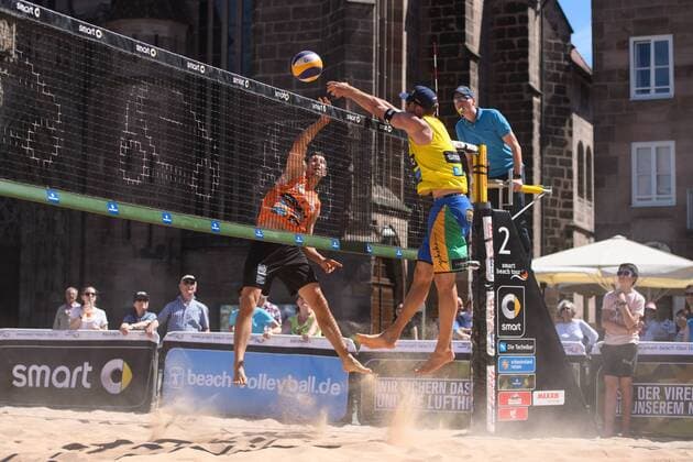 smart super cup Nürnberg; Smart Beach Tour 2017; Manuel Lohmann Julius Thole vs. Sebastian Fuchs Eric Stadie +++ Nürnberg Germany xConnyxKurth HOCHxZWEIx