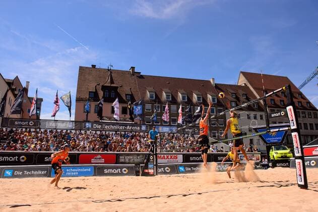 smart super cup Nürnberg; Smart Beach Tour 2017; Paul Becker Jonas Schröder vs. Alexander Walkenhorst Sven Winter +++ + Nürnberg Germany xConnyxKurth HOCHxZWEIx