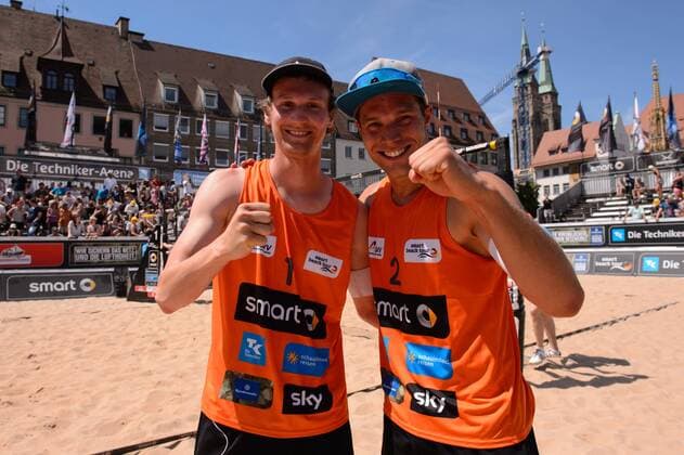 smart super cup Nürnberg; Smart Beach Tour 2017; Paul Becker Jonas Schröder vs. Alexander Walkenhorst Sven Winter +++ + Nürnberg Germany xConnyxKurth HOCHxZWEIx