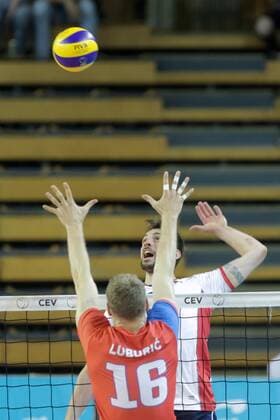 PXL_2018 FIVB Volleyball Men s World Championship WM Weltmeisterschaft qualification, Croatia vs. Serbia 28.05.2017., Zagreb, Croatia - 2018 FIVB Volleyball World Championship - Men European Qualification, 5th Round, Group E, Croatia vs. Serbia. Ivan Raic, Drazen Luburic.  LukaxStanzl PIXSELL