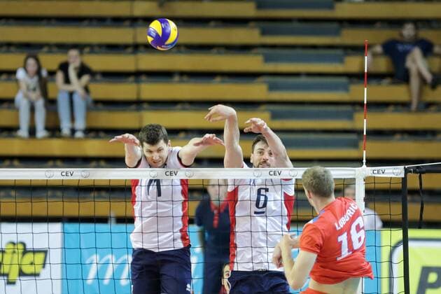 PXL_2018 FIVB Volleyball Men s World Championship WM Weltmeisterschaft qualification, Croatia vs. Serbia 28.05.2017., Zagreb, Croatia - 2018 FIVB Volleyball World Championship - Men European Qualification, 5th Round, Group E, Croatia vs. Serbia. Ivan Raic, Drazen Luburic.  LukaxStanzl PIXSELL