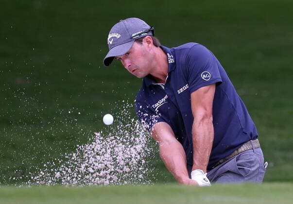 May 28, 2017 - Fort Worth, TX, USA - Kevin Kisner hits out of a bunker at the 5th hole in the final round of the Dean & DeLuca Invitational golf tournament on Sunday, May 28, 2017 at Colonial Country Club in Fort Worth, Texas. Dean & DeLuca Invitational golf tournament - Round 4 - ZUMAm67_ 20170528_zaf_m67_075 Copyright: xRichardxW.xRodriguezx