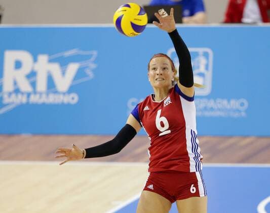 Isabelle Frisch (Luxemburg 6) Volleyball, Frauen, Luxemburg - Liechtenstein San Marino, GSSE 2017, JPEE 2017, Spiele der kleinen europäischen Staaten, Jeux des petits etats d Europe, Games of the small states of Europe 30.05.2017 Multieventi Domus, Serravalle 