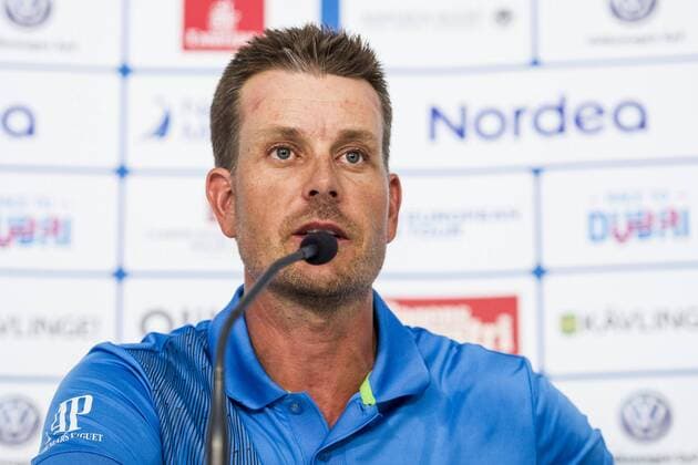 170530 Henrik Stenson, Sverige under en presskonferens inför Nordea Masters den 30 maj 2017 i Barsebäck.  Copyright: PETTERxARVIDSON BB170530PA020