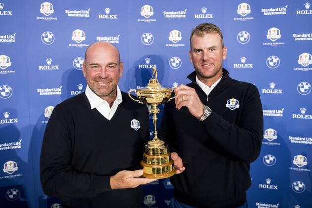 170531 Robert Karlsson utses till vicekapten för det europeiska laget i Ryder Cup av kaptenen Thomas Björn inför Nordea Masters den 31 maj 2017 i Barsebäck.  Copyright: PETTERxARVIDSON BB170531PA067