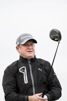 170601 Jamie Donaldson, Wales under dag ett av golftävlingen Nordea Masters den 1 juni 2017 i Barsebäck.  Copyright: PETTERxARVIDSON BB170601PA012