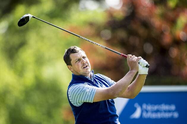 170601 Sam Walker, England under dag ett av golftävlingen Nordea Masters den 1 juni 2017 i Barsebäck.  Copyright: PETTERxARVIDSON BB170601PA128
