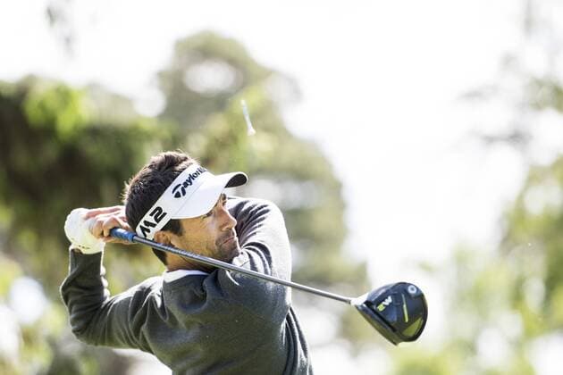 170601 Eduardo De La Riva, Spanien under dag ett av golftävlingen Nordea Masters den 1 juni 2017 i Barsebäck.  Copyright: PETTERxARVIDSON BB170601PA164