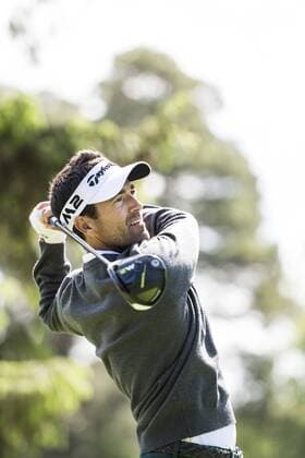 170601 Eduardo De La Riva, Spanien under dag ett av golftävlingen Nordea Masters den 1 juni 2017 i Barsebäck.  Copyright: PETTERxARVIDSON BB170601PA165