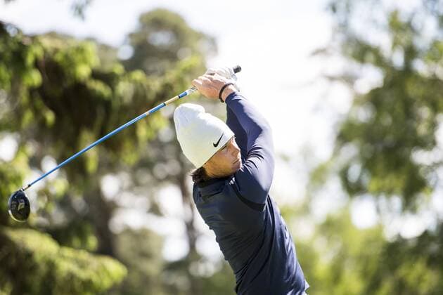 170601 Kristoffer Broberg, Sverige under dag ett av golftävlingen Nordea Masters den 1 juni 2017 i Barsebäck.  Copyright: PETTERxARVIDSON BB170601PA193