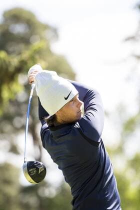 170601 Kristoffer Broberg, Sverige under dag ett av golftävlingen Nordea Masters den 1 juni 2017 i Barsebäck.  Copyright: PETTERxARVIDSON BB170601PA195
