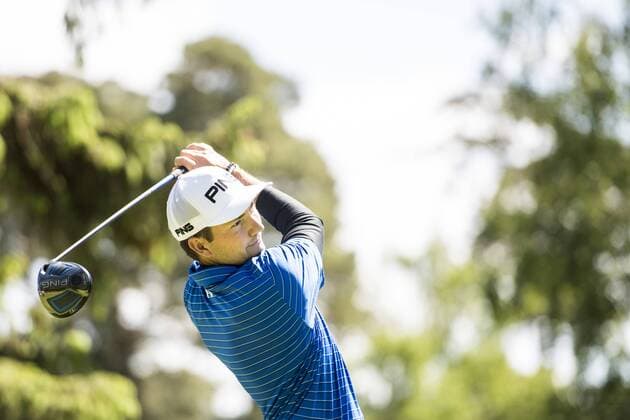 170601 Zach Wright, USA under dag ett av golftävlingen Nordea Masters den 1 juni 2017 i Barsebäck.  Copyright: PETTERxARVIDSON BB170601PA199