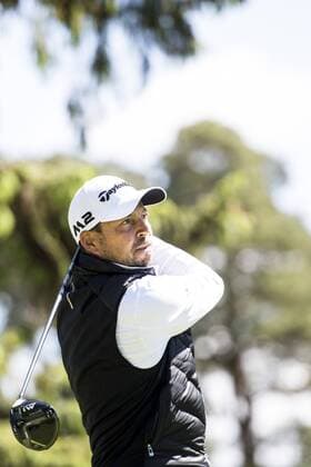 170601 David Howell, England under dag ett av golftävlingen Nordea Masters den 1 juni 2017 i Barsebäck.  Copyright: PETTERxARVIDSON BB170601PA214