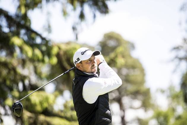 170601 David Howell, England under dag ett av golftävlingen Nordea Masters den 1 juni 2017 i Barsebäck.  Copyright: PETTERxARVIDSON BB170601PA215