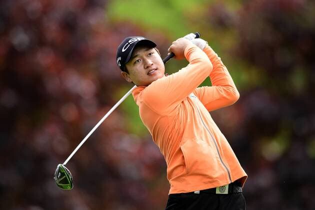 170602 Jeunghun Wang, Korea, under dag tva av golftävlingen Nordea Masters den 2 juni 2017 i Barsebäck.  Copyright: PETTERxARVIDSON BB170602PA013