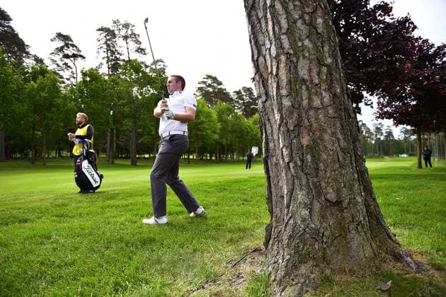 170602 Max Orrin, England, under dag tva av golftävlingen Nordea Masters den 2 juni 2017 i Barsebäck.  Copyright: PETTERxARVIDSON BB170602PA014