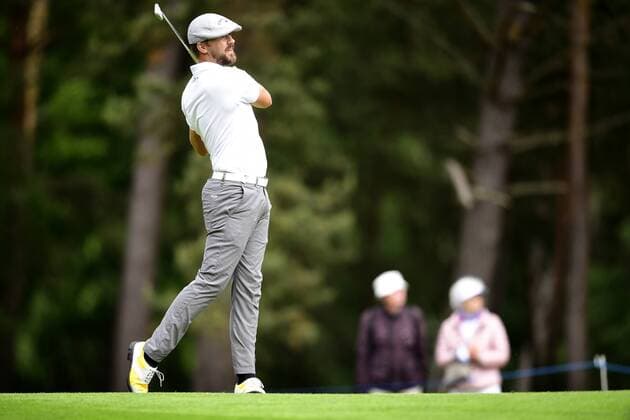 170602 Rikard Karlberg, Sverige, under dag tva av golftävlingen Nordea Masters den 2 juni 2017 i Barsebäck.  Copyright: PETTERxARVIDSON BB170602PA020