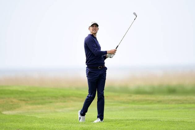170602 Niklas Lemke, Sverige, under dag tva av golftävlingen Nordea Masters den 2 juni 2017 i Barsebäck.  Copyright: PETTERxARVIDSON BB170602PA023
