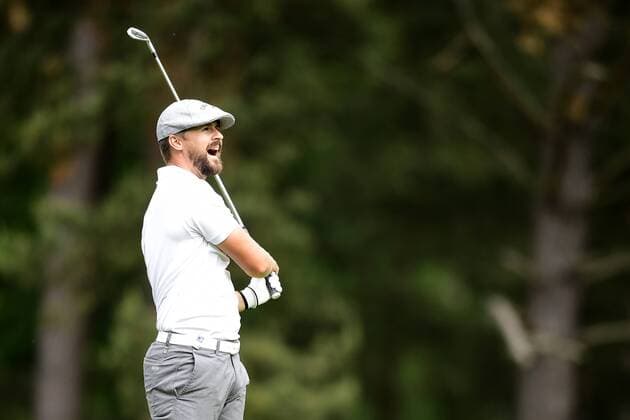 170602 Rikard Karlberg, Sverige, under dag tva av golftävlingen Nordea Masters den 2 juni 2017 i Barsebäck.  Copyright: PETTERxARVIDSON BB170602PA026