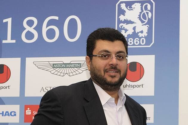Loewen Gesellschafter und Investor Hasan Ismaik (re) und Praesident Hep Monatzeder.Pressekonferenz:Gesellschafter TSV 1860 Muenchen berichten ueber Ergebnisse von Gespraechen. TSV 1860 Muenchen,2.Bundesliga,Liga2,Pressetermin am 05.04.2013. Â