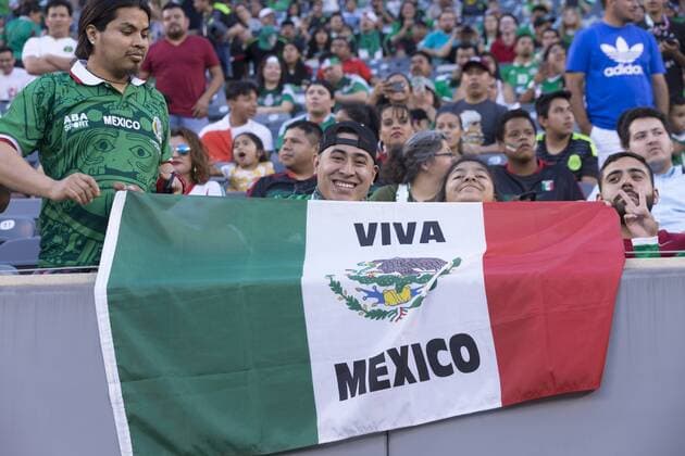 USA: Mexico vs. Ireland friendly match Mexican team fans celebrate during friendly game between Republic of Ireland and Mexico at MetLife arena in Meadowlands, Mexico won 3 - 1.  LevxRadinx xPacificxPress