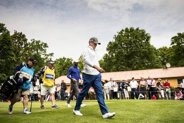 170602 Jamie Donaldson, Wales under dag tva av golftävlingen Nordea Masters den 2 juni 2017 i Barsebäck.  Copyright: PETTERxARVIDSON BB170602PA091