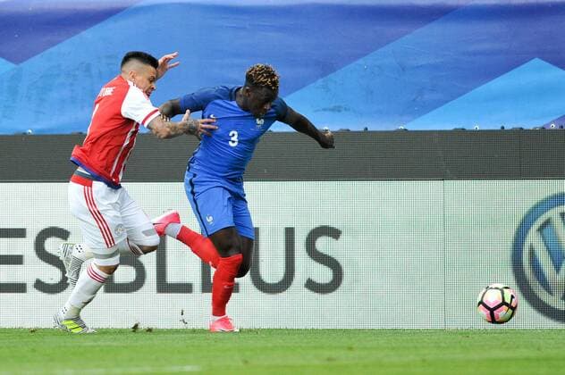 03 BENJAMIN MENDY (fra) - 08 Juan Iturbe (par) FOOTBALL : France vs Paraguay - Match amical - 02 06 2017 FEP Panoramic 
