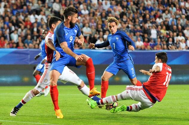 Fußball, Länderspiel, Frankreich - Paraguay 07 Antoine Griezmann (fra) - 09 OLIVIER GIROUD (fra) FOOTBALL : France vs Paraguay - Match amical - 02 06 2017 FEP Panoramic 
