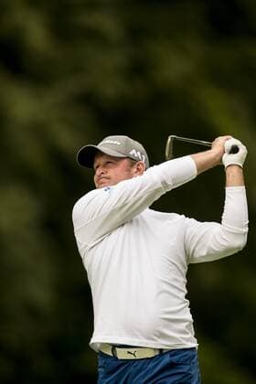 170602 Jamie Donaldson, Wales under dag tva av golftävlingen Nordea Masters den 2 juni 2017 i Barsebäck.  Copyright: PETTERxARVIDSON BB170602PA467