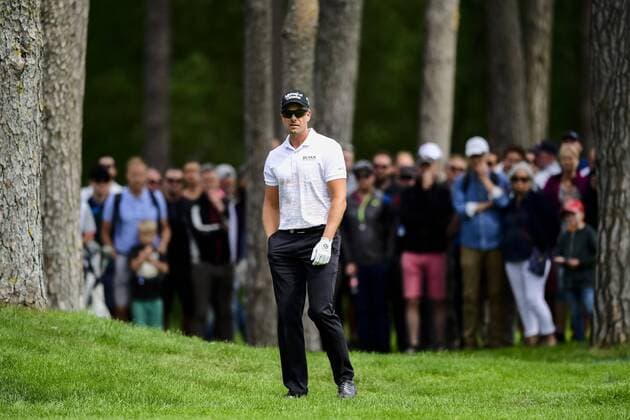 170603 Henrik Stenson, Sverige, under dag tre av golftävlingen Nordea Masters den 3 juni 2017 i Barsebäck.  Copyright: PETTERxARVIDSON BB170603PA025