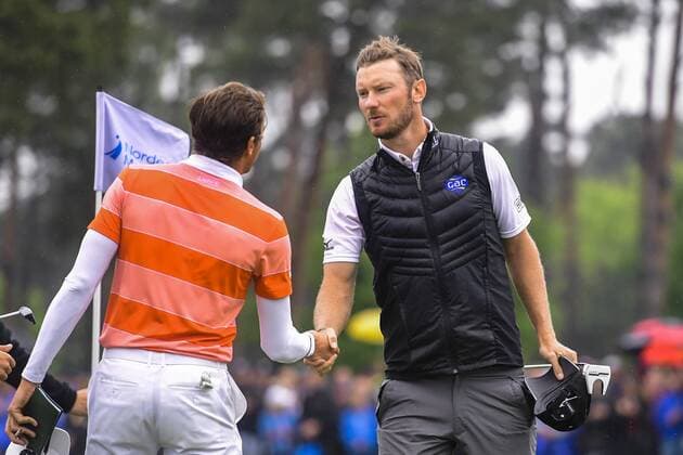 170604 Chris Wood, Englad efter dag fyra av golftävlingen Nordea Masters den 4 juni 2017 i Barsebäck.  Copyright: PETTERxARVIDSON BB170604PA099