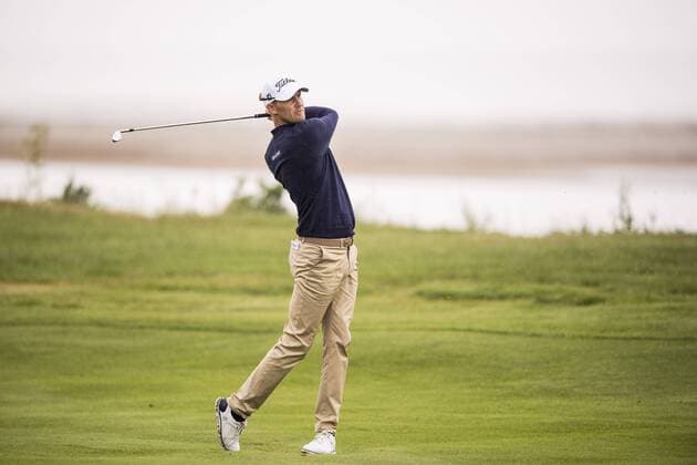 170604 Niklas Lemke, Sverige under dag fyra av golftävlingen Nordea Masters den 4 juni 2017 i Barsebäck.  Copyright: PETTERxARVIDSON BB170604PA383