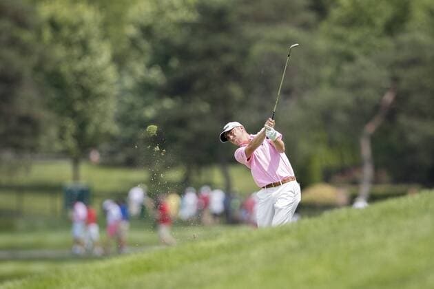 DUBLIN, OH - JUNE 04: PGA Golf Herren golfer Justin Thomas hitting from the fairway during the Memorial Tournament - Final Round on June 4, 2017 at Muirfield Village Golf Club in Dublin, Ohio (Photo by Khris Hale Icon Sportswire) GOLF: JUN 04 PGA - the Memorial Tournament - Final Round Icon170604087 EDITORIAL USE ONLY