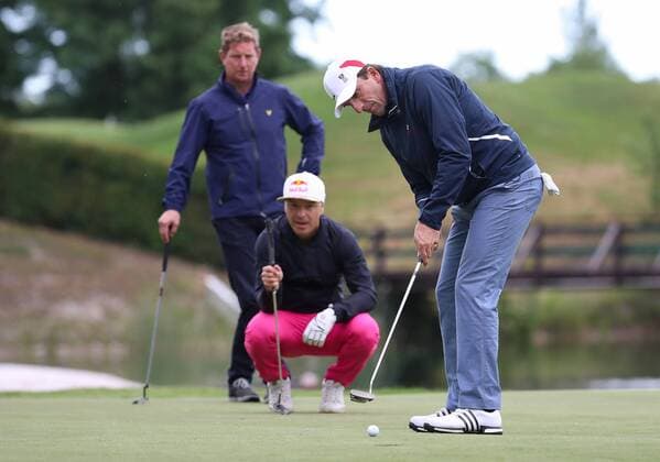 GOLF - PGA Golf Herren Lyoness Open 2017 ATZENBRUGG,AUSTRIA,07.JUN.17 - GOLF - PGA European Tour, Lyoness Open, Diamond Country Club, ProAm, afternoon. Image shows Markus Prock, Senad Grosic and Stuart Cage. GEPAxpictures xChristianxWalgram